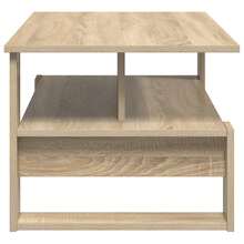 vidaXL Mesa baja Chêne Sonoma 90 x 50 x 40 cm madera de ingeniería - Marrón - Ver 6