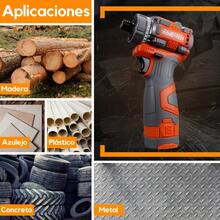 Atornillador De Impacto Inalámbrico 16v 1/4' Con 2*2ah color naranja - Naranja - Ver 10