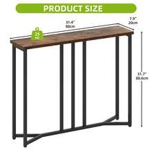 Yitahome Console Table For Hallway, Slim Behind Sofa Table For Living Room, Narrow Hallway Table, Entryway Side Tables, Small Space Multi-Use Hallway Furniture, Rustic Brown -By GeoTower - Brown - View 3