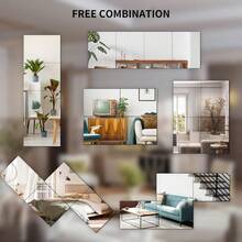 4PCS Mirror Tiles Full Length 40x30 Cm - As Pic - View 5