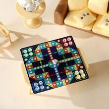 1:12 Scale Mini Flight Chess (Including 1 Chessboard, 1 Dice, 16 Chess Pieces), Miniature Flight Chess Toy, Creative Acrylic Flight Chess Model - Multicolor - View 4