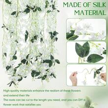 1PC Artificial Bougainvillea Flowers Vine, Simulated Triangular Plum Vine, Fake Plant Wreath Accessories, Wedding Arch Wall Decoration, Outdoor Garden Decoration, Courtyard Decoration, Furniture Decoration, Wedding Party Decoration, Valentine's Day, Birthday Gift, Graduation Gift - White - View 4