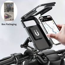 Giá đỡ điện thoại xe đạp chống sốc, chống nước, có thể điều chỉnh, thiết kế nam châm, chất liệu PP, giá đỡ có thể kéo dài gắn trên tay lái, thích hợp cho xe đạp và xe điện, quà tặng ngày Valentine. - màu đen - Xem 2