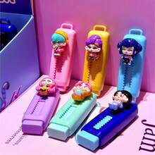 1pc Cute Cartoon Sliding Eraser, Low Debris, Creative Stationery For Students - Multicolor - View 6
