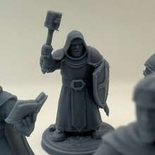 7 件套 D&D 英雄模型 | 法师/吟游诗人/德鲁伊等 | 可涂装高精度 3D 打印 - 灰色 - 查看 4