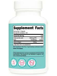 Nutricost Biotin For Women 10,000mcg 120 Capsules - With Folate & Collagen, Gluten Free & Non-GMO - 120抽 - 查看 5