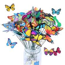 3D Lifelike Butterfly Decorations, Outdoor Garden Decor, Gardening Craft Supplies, Photography Props (Same Color Butterflies, Random Patterns) - Multicolor - View 3