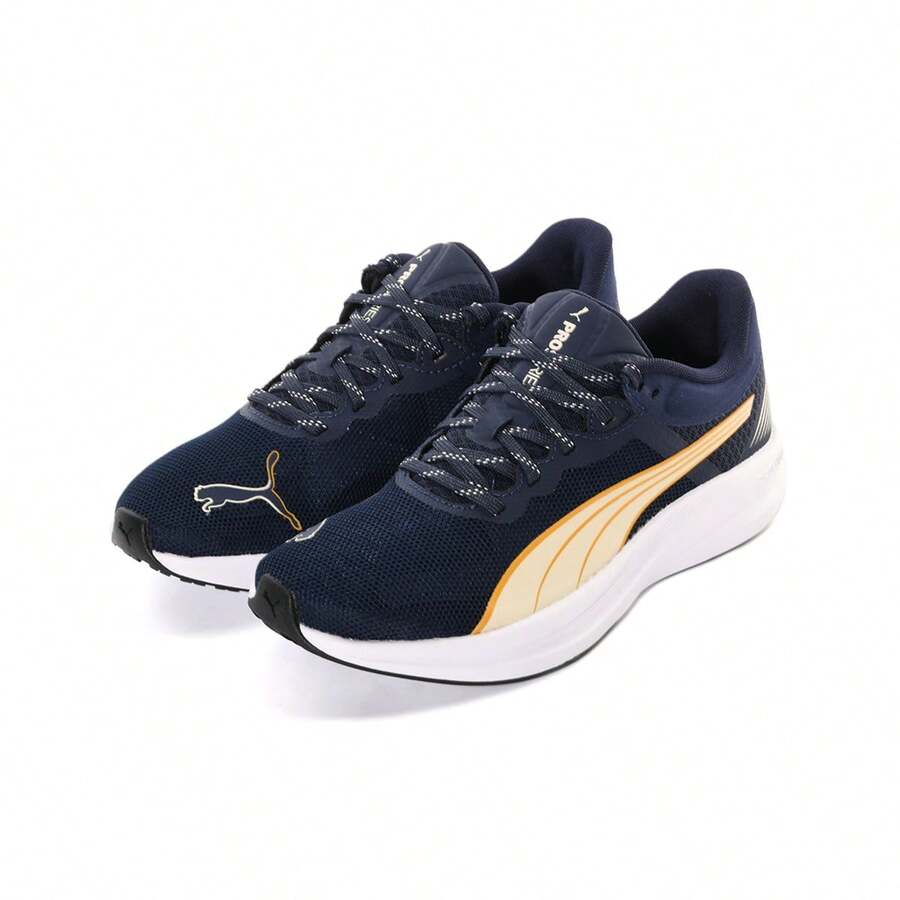 Puma Lightweight Retro Running Shoes, Unisex Sports Casual Shoes - Navy Blue -  - Tan - Puma White - View 1