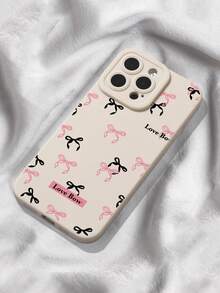 简约蝴蝶结图案液态硅胶手机壳，提供全面保护，防震防摔，采用TPU软橡胶材质，兼容 13/11/17/17 Pro/16/14/15/15 Pro/15 Plus，以及三星Galaxy A54/A14/A12/A13/A15/A32/A33/A24/A52S/S20/S21/S22/S23/S24。 - 彩色 - 查看 4