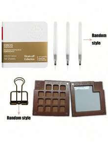 6件套迷你旅行绘画调色盘套装，便携式水彩套装，8/15色调色盘，素描本，画板和画笔，适合艺术家和学生，返校季，母亲节，送给妈妈的礼物