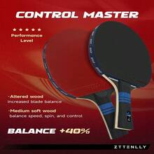 Pong Paddle With Carbon Technology PerformanceSeries,7ply Finest Blade, Expert Speed Edge Balance, Thicker Protector Case Table Tennis Racket For Professional - 2PackBalance - View 7