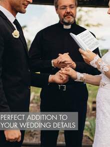 8pcs Gold Foil Wedding Vow Books, Essential For Perfect Wedding Ceremony - Eternal Elegance, Back To School Essential