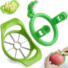 Apple Peeler Corer Slicer, 386 Inch Orbital Pear Peeler, Manual Apple Cutter Tool In 8 Slices For Potato Peach Vegetables And Fruits - 白色 - 查看 1