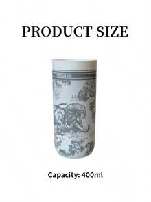 Dior Jungle Collection Limited Edition Mug Gift Set - 400ml Stainless Steel Vacuum Insulated Travel Mug, Decorated With Elephant Print, Luxury Thermal Cup, Suitable For Office, Travel, Gym And Daily Commute - Black - View 7