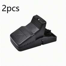 1/2/3pcs High Efficiency Automatic Mouse Trap - Durable Black PVC Mouse Trap, Household Mouse Cage, Mouse Trap