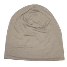 1 buc. Pălărie Beanie Casual Versatil pentru Femei, Culoare Solidă, Șapcă la Modă, fără Boruri, cu Strat Dublu - Are - Vizualizare 6