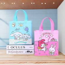 Sanrio Lemon Print Foldable Lightweight Tote Bag, Unisex, Reusable, Large Capacity Portable Shopping Bag, Grocery Handbag/Shoulder Bag - Multicolor - View 11