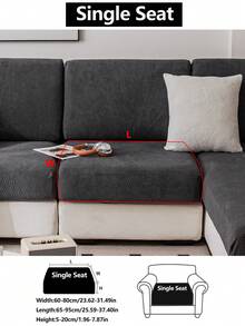 1 tấm bọc ghế sofa co giãn, chống trượt, phủ toàn bộ bề mặt, dùng được cả bốn mùa, chất liệu vải dày dặn, có thể giặt máy, chống bụi, thân thiện với thú cưng, trang trí cho phòng ngủ, văn phòng, phòng khách, phù hợp với ghế sofa hình chữ L và ghế sofa 1/2/3/4 chỗ ngồi. - Màu xám đen - Xem 16