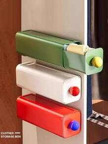 1pc Dopamine Themed Underwear & Socks Storage Box, Wall-Mounted Wardrobe Organizer