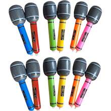Microfone Inflável de Estrela do Rock - Guitarra Inflável Acessório de Foto, Adequado para Temas de Concerto, Despedidas de Solteiro, Várias Reuniões, Acessórios Infláveis para Festa, Suprimentos para Festa, Ideal para Reuniões em Grupo, Cor Aleatória - Instrumento Musical Inflável, Brinquedo Inusitado, Acessório de Foto para Festa, Adequado para Karaokê e Home KTV, Acessório de Microfone, Perfeito para Festas de Aniversário, Festas de Casamento, Ano Novo, Natal e Despedidas de Solteiro - Multicolorido - Visão 5
