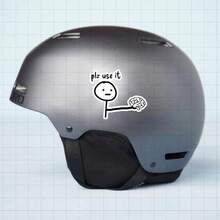 3-Inch "Plz Use It Sticker - Funny And Relatable Vinyl Sticker For Laptops, Notebooks, Water Bottles, Study Desks, Personal Corners, And Humor Zones | Great For Humor Fans, Students, Tech Lovers, And Friends | Perfect Gag Gift For Friends, Family, And Colleagues | Hilarious Sticker For Tech Humor, Sarcasm, And Creative Expression" - Đen và trắng - Xem 6