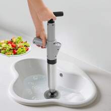 Multi-Function Toilet Plunger With Inflatable Pressure System – Includes Toilet, Sink, And Drain Heads, Manual Operation, Easy To Use, Portable & Durable - Default - View 6