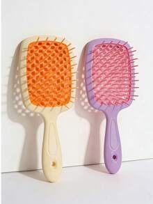 1/2 chiếc lược đa năng thoáng khí, dễ dàng gỡ rối tóc xoăn, nhẹ và nhỏ gọn, phù hợp với mọi loại tóc, phụ kiện làm đẹp thiết yếu cho mùa tựu trường, du lịch và nghỉ dưỡng. - Nhiều màu - Xem 3