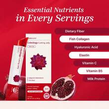 FOODOLOGY Coleology Cutting Jelly – Garcinia Cambogia (HCA) Jelly Sticks With Chia Seeds, Collagen, Elastin & Hyaluronic Acid | Pomegranate Flavor | 10 Sticks (10 Days) | Functional Korean Jelly Supplement - Coleology Cutting Jelly - 查看 5
