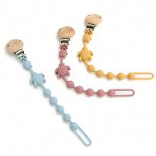 1pc Silicone Baby Pacifier Clip - Anti-Lost Pacifier Chain, Biteable Pacifier Holder For Infants Toddlers