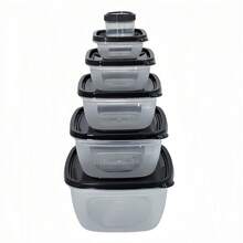 12pcs Minimalist Food Storage Container Set, 6 Microwave- Leak-Proof Lunch Boxes, Practical Gift For Spring - Multicolor - View 14
