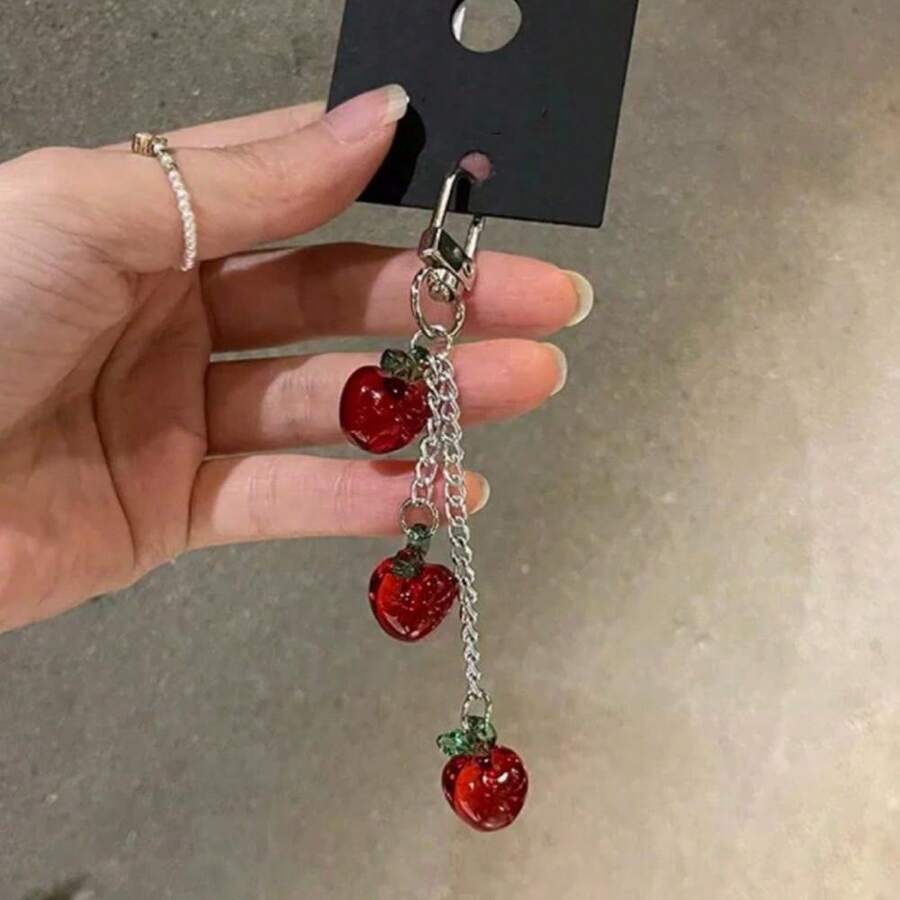 1pc Unisex Cute Lemon Beaded Summer Fruit Keychain Gift For Couples Friends Y2K - Nhiều màu - Xem 1