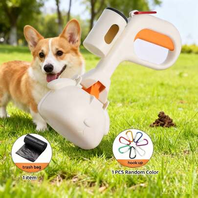 Foldable Long Handle Pet Poop Scooper, Sturdy And Durable, Scoop Design For Easy Cleaning Of Small Pet Waste, Suitable For Dogs, Puppies, Cats And Other Animals, Outdoor Cleaning Tool