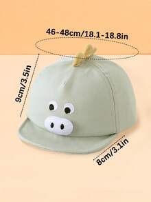 1pc Cute Animal Design Soft Brim Lightweight Baseball Cap For Babies, Breathable & Comfortable Sun Protection, Suitable For 6-10 Months Old, Spring/Summer, Park Walks & Daily Wear, Multi-Color Options, Great As Birthday Gift - Multicolor - View 4