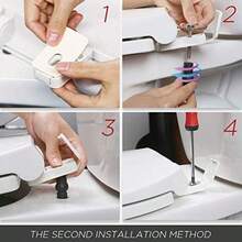 WSSROGY - Asiento de inodoro alargado con asiento de entrenamiento para ir baño integrado, asiento magnético y cubierta, cierre lento, se adapta tanto a adultos como a niños, plástico, blanco(default) - Multicolor - Ver 10