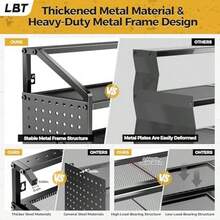 Organizador de Pared para Herramientas Elctricas Grandes con Estacin de Carga,Soporte para 8 Taladros,Estante de Almacenamiento de Metal Pesado,Regleta de 6 Enchufes,8 Ganchos,2 Cajas de Tornillos - 8titular-de-poder - Ver 7
