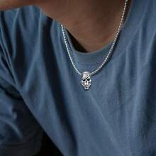 Collar cruz plata gótico punk ciclista colgante cruz hombres mujeres joyería alternativa - como en la foto - Ver 4