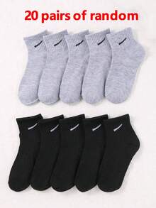 20 đôi tất thể thao trẻ em - Tất thể thao màu đen và xám, unisex cho bé trai và bé gái (1-14 tuổi), tất thể thao thoáng khí, co giãn, phù hợp cho trường học, chạy bộ, mặc hàng ngày | Tất mềm mại và thoải mái unisex cho thanh thiếu niên và trẻ em - Nhiều màu - Xem 11