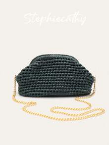 Women's Clutch Bag PU Vegan Leather Luxury Elegant Handmade Woven Ruched Clouds Handbag Long Metal Chain Shoulder Cross Body Purse Slouchy Casual Daily Travel Holiday Commute Vacation Versatile - Multicolor - View 14