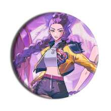 1枚动漫魔女猎人圆形徽章，卡通配饰，背包挂饰，派对小礼物 - 彩色 - 查看 17