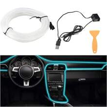 USB Flexible Neon LED Car Interior Light Strip - RGB Car Interior Light Strip, Durable Car Lighting Accessories, Car Interior Decorations