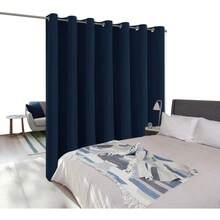 Patio Door Curtain Sound Blocking, Bedroom Privacy Room Divider Curtain Screen Partitions, Thermal Insulated Blackout Closet Sliding Door Curtain (1 Panel, 8.3ft Wide By 7ft Long, Gray) - NAVY - 查看 2