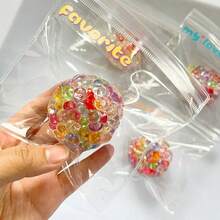 彩色冰块爆破球，彩虹珠手工爆破球，手工挤压球，爆珠减压玩具，带来充满乐趣和挑战的感官体验，是派对礼物、课堂奖励、圣诞节、万圣节和生日礼物、复活节礼物、派对礼品袋、圣诞袜、减压玩具的理想之选。 - 彩色 - 查看 6