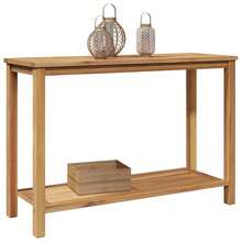 vidaXL Consola de mesa castanho 110 x 40 x 45 cm Bois de teck maciço - Castanho - Ver 3
