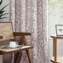 Jinchan Blackout Curtains For Bedroom, Taupe Grey Scroll Floral Patterned Curtains 108 Inch Length For Living Room, Vintage Art Deco Drapes, Thermal Insulated Window Curtains Grommet 2 Panels - ColorC - 查看 8
