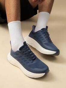 Men's Slip-On Sneakers: Hands-Free Running Shoes Athletic Cushioning For Walking, Jogging, Tennis & Gym Workouts Non-Slip Comfortable Trainers - Màu xanh lam - Xem 7