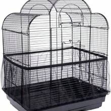 Cubierta de jaula de pjaros de 4 colores Cubierta de jaula de pjaros Receptor de semillas Malla de nylon ventilada Receptor de semillas de jaula de pjaros Receptor de semillas de jaula de pjaros de gran tamao Protector de semillas (# 2) - negro - Ver 3