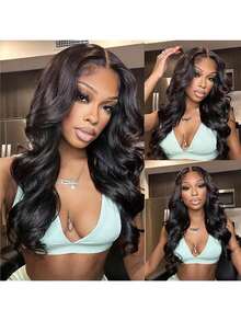 ZHENDEFA 360 Degree Wavy Curly Lace Front Wig, Human Hair, Pre-Plucked, 360 Degree Frontal Wig, High Definition Transparent Lace Wig With Baby Hair - SNatural - View 7