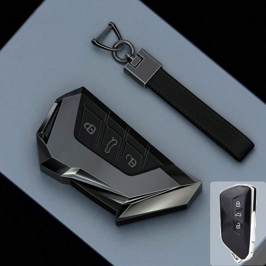 Zinc Alloy Car Remote Key Case Cover Shell Fob For VW Golf 8 MK8 Gti R Octavia 3 Button Smart Key Protecto - Metal Casing - View 1