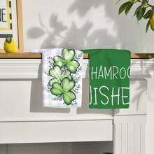 Bộ 2/4 khăn lau bát đĩa họa tiết cỏ ba lá, hoàn hảo làm quà tặng Ngày Thánh Patrick, trang trí, khăn lau siêu thấm hút bằng sợi microfiber hiện đại dùng để nấu ăn, nướng bánh, rửa bát, lau dọn, khăn lau tay, khăn lau chén, mềm mại và thấm hút cao, trang trí nhà bếp, quà tặng cho hàng xóm, mẹ, sinh nhật, tân gia cho bạn bè, đồ dùng nhà bếp thiết yếu, nhu yếu phẩm hàng ngày. - Nhiều màu - Xem 8