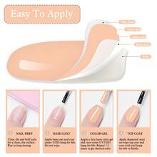 1pc Bubble Sweet Summer Nail Polish Gel, 15ml Single Bottle, Color Matches The Bottle. Nail Art Supplies, Solid Creamy Jelly Hard Gel, Quick-Drying And Convenient, Easy To Use, Suitable For Home And Nail Salons. - 32 - 查看 3